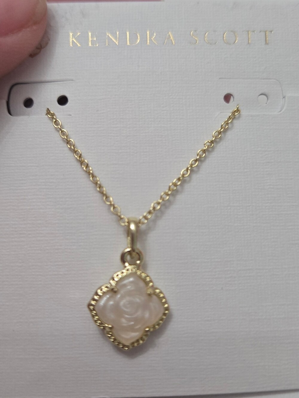 Kendra Scott Gold Pendant Rose Necklace